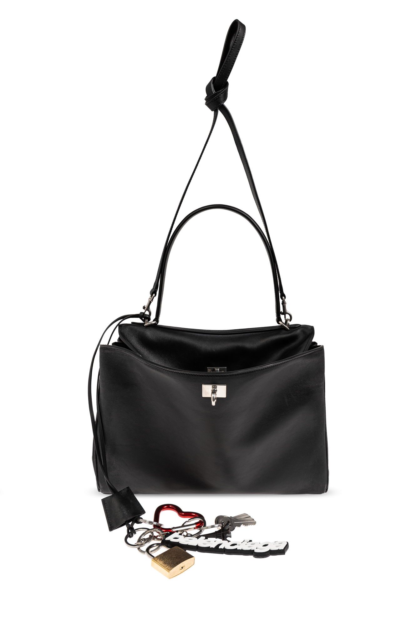 ハンドバッグ Balenciaga Balenciaga Smooth Black Calfskin Medium Rodeo Bag ホワイト の ウィメンズ Rodeo ショルダーバッグ スニーカー